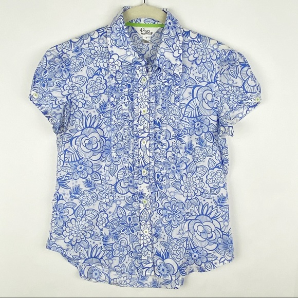 Lilly Pulitzer Tops - Lilly Pulitzer Floral Button Front Top